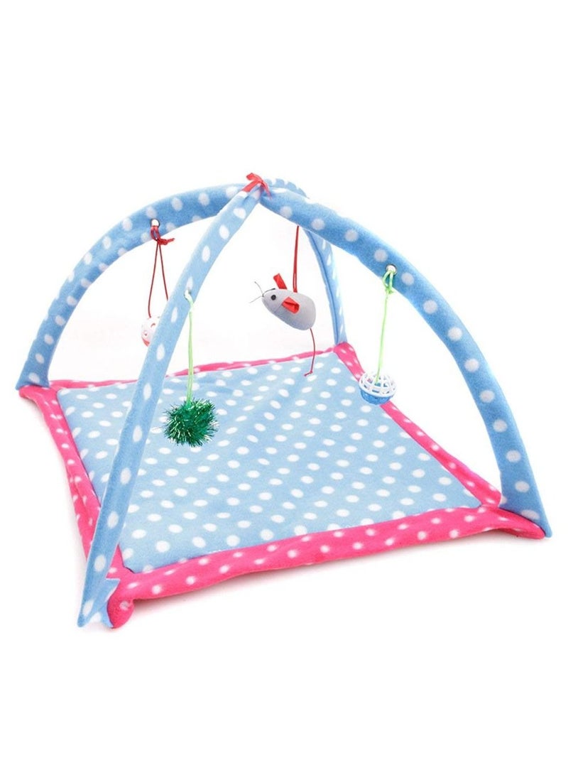 Funny Cat Play Tent With Hanging Ball Toys Balls Cat Bed Tent Kitten Mat Exercise Activity Playing Blanket Portable Pet Supplies - Image 1