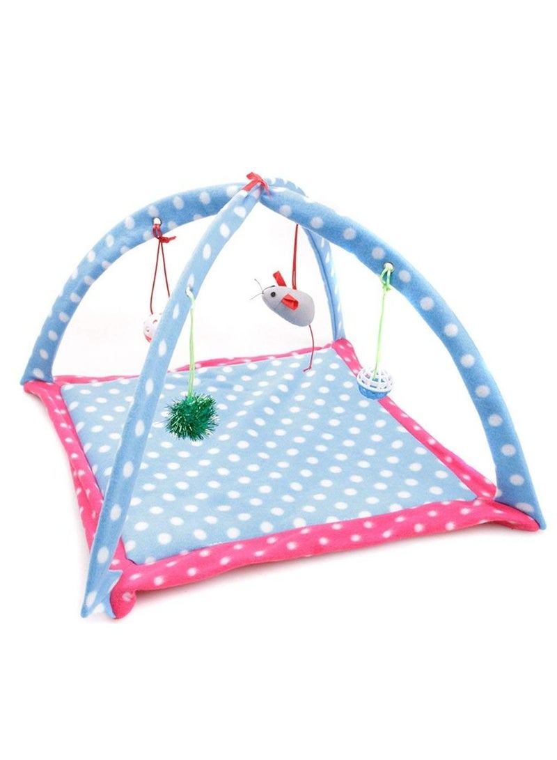 Funny Cat Play Tent With Hanging Ball Toys Balls Cat Bed Tent Kitten Mat Exercise Activity Playing Blanket Portable Pet Supplies - Image 2
