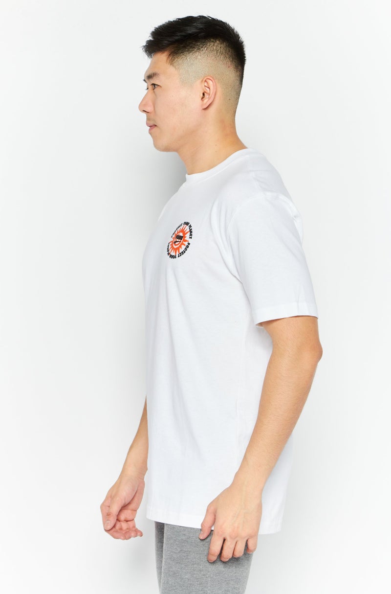PUMA Men Sport Fit Round Neck Short Sleeve Outdoor T Shirt, White - Image 3