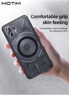 Motim Nothing Phone 2 Clear Case Cover, Drop Protection Anti Yellowing, Ultra Slim Thin Magnetic Phone Case, Hard Back TPU Bumper Shockproof Anti Scratch Cover for Nothing Phone 2  - Image 5