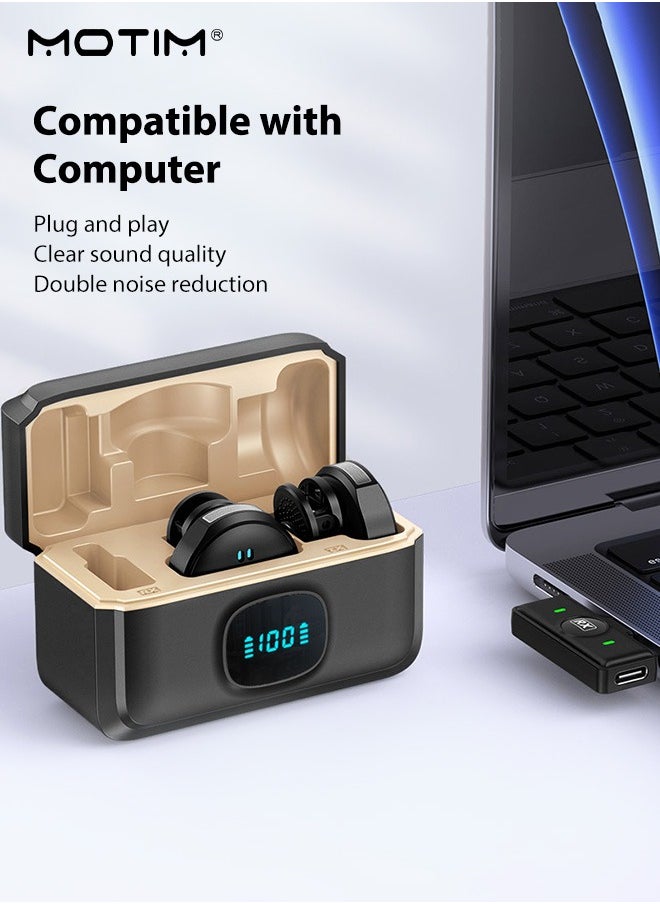 Wireless Lavalier Microphone for iPhone/Android, Mini Lapel Mic with Charging Case, Magnetic Clip, Hi-Fi Audio, Noise Cancelling, Condenser Mic for Stream, Vlog, TikTok and YouTube