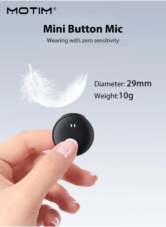Wireless Lavalier Microphone for iPhone/Android, Mini Lapel Mic with Charging Case, Magnetic Clip, Hi-Fi Audio, Noise Cancelling, Condenser Mic for Stream, Vlog, TikTok and YouTube