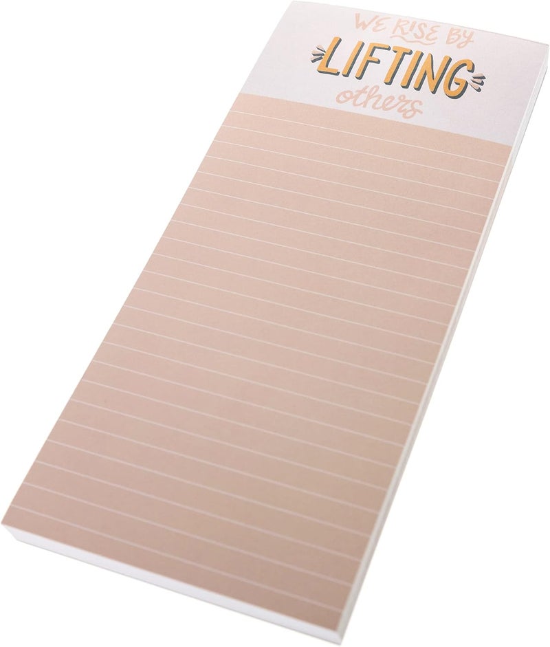 Graphique “We Rise” Magnetic Notepad | 100 Tear-Away Sheets | Grocery, Shopping, To-Do List | Magnetic Writing Pad for Fridge, Kitchen, Office | Lined Paper | Great Gift | 4” x 9.25” - Image 1