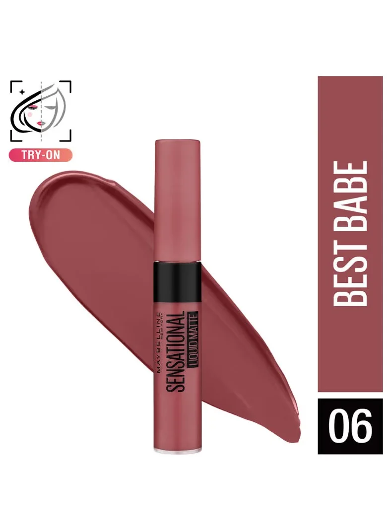 MAYBELLINE NEW YORK Sensational Liquid Matte Lipstick 06 Best Babe