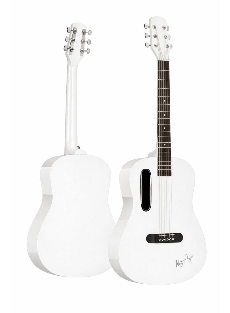 Megarya GS-X1 Signature Series Portable Guitar – Premium African Tonewood – In White Finish - Image 1