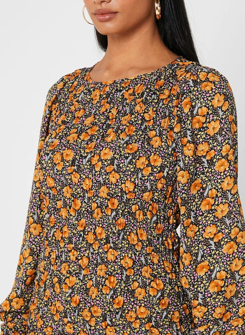 Jacqueline de Yong Printed Pleated Dress