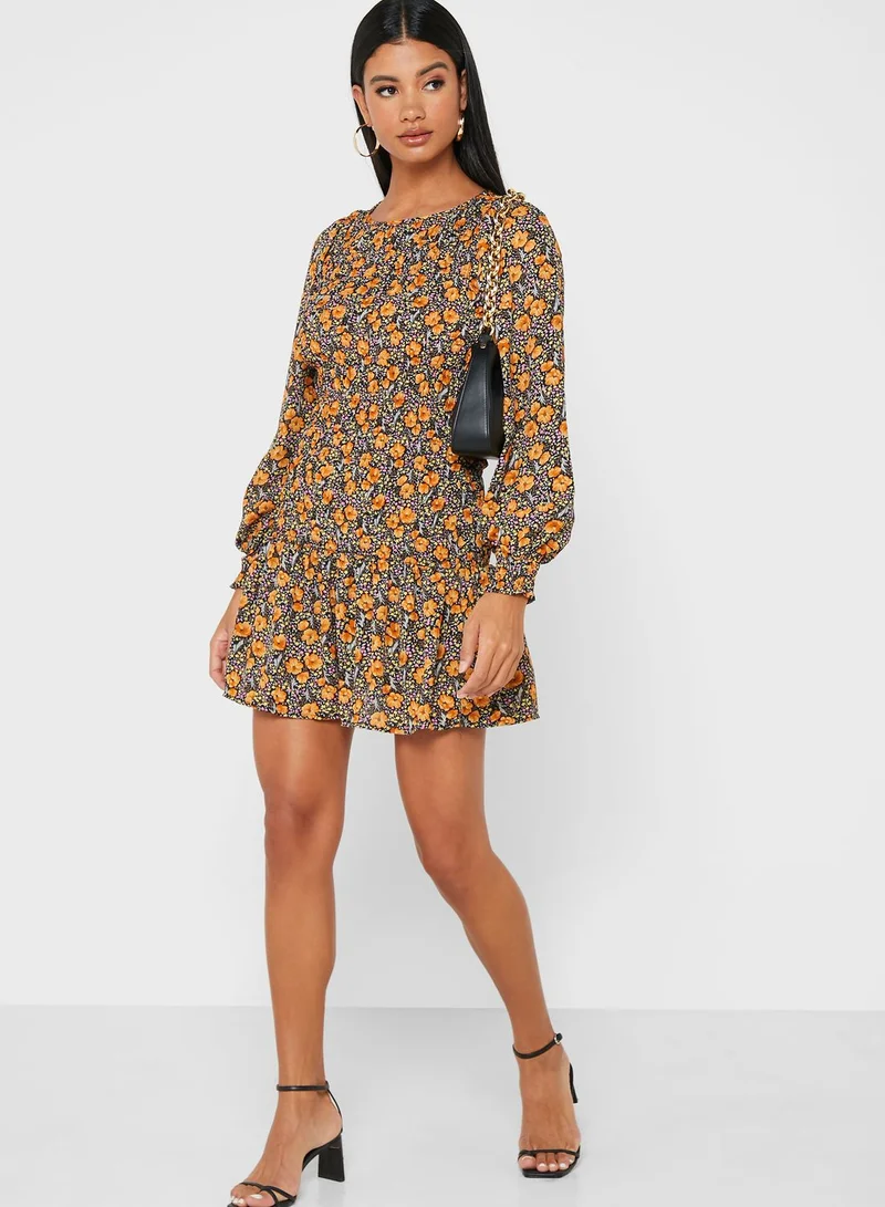 Jacqueline de Yong Printed Pleated Dress