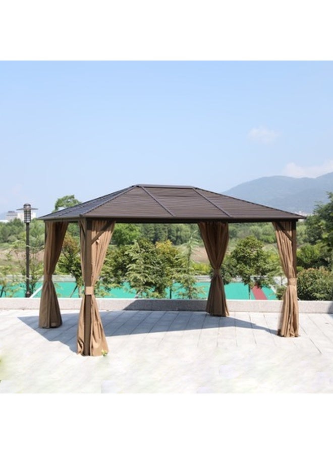 Pan Home Ejanta Gazebo 400X300X270 Cm- Brown - Image 2