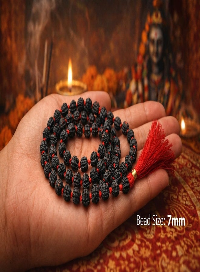 A&S VENTURES Original 5 Mukhi Rudraksha Mala 108+1 Beads with Red Tassel | Natural Panchmukhi Rudraksha Japa Mala for Meditation, Yoga & Spiritual Healing | Energized Rudraksha Prayer Mala for Men & Women - Image 5