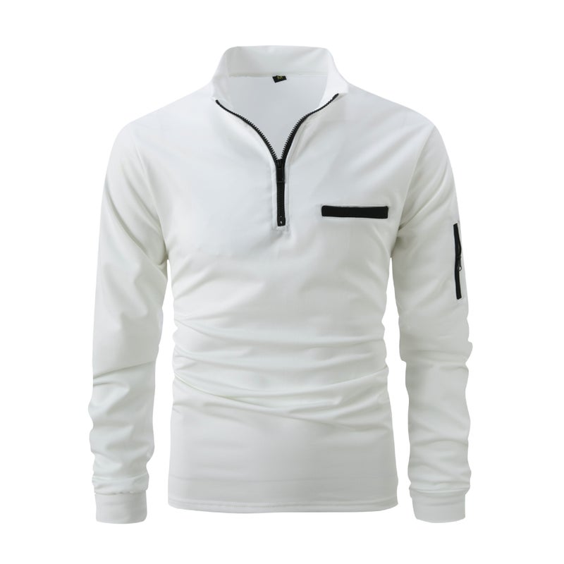 Men's Polo Shirt with Arm Zipper for Sports - Image 2
