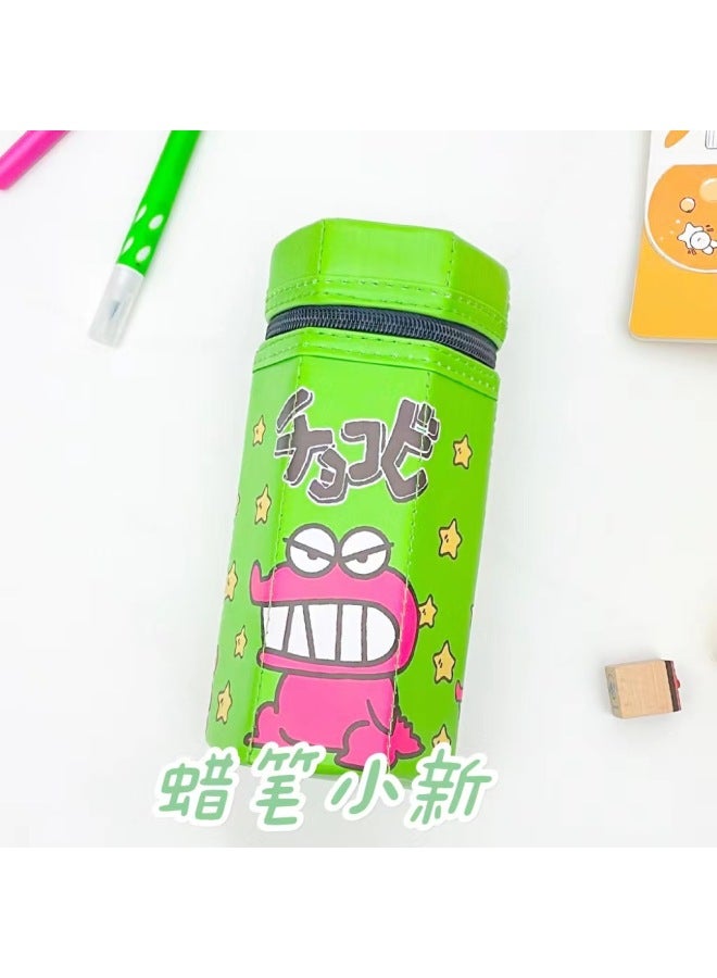 JINGFA Octagonal Cartoon Pen Holder Large Capacity Cute Pacha Dog Pencil Case Pencil Case Student Stationery Pencil Case Korean Style Pu Pencil Case - Image 1