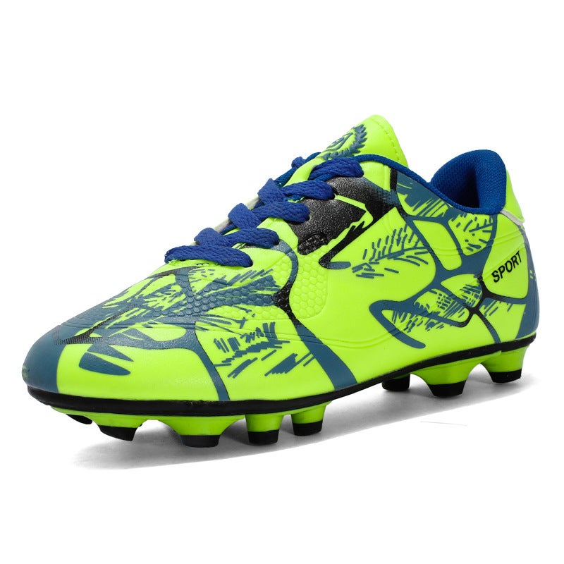 Unisex Soccer Cleats Low Top Leather Football Boots 163 red (flat)  - Image 2