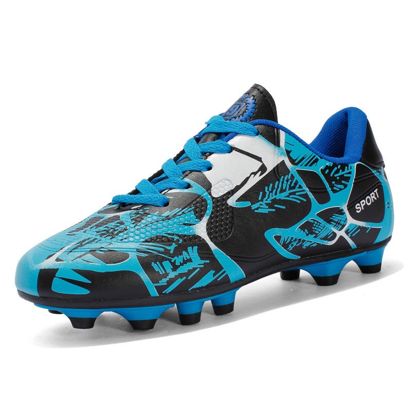 Unisex Soccer Cleats Low Top Leather Football Boots 163 red (flat)  - Image 3