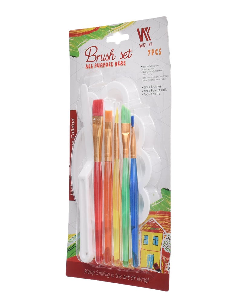 WK Brush Set 7 Sizes Model A0117 professional artist brush kit for watercolor acrylic and oil paints - Image 3