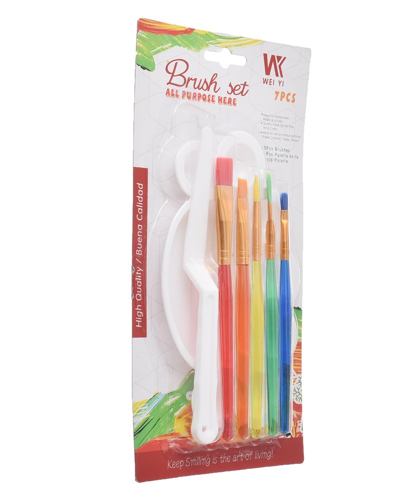 WK Brush Set 7 Sizes Model A0117 professional artist brush kit for watercolor acrylic and oil paints - Image 2
