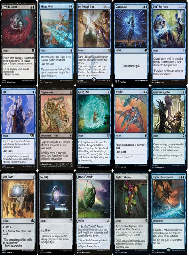 MTG Decks & More Elite Commander Faerie Deck - Dimir Blue Black - Alela, Cunning Conqueror - EDH cEDH - 100 Card - Custom Magic The Gathering Deck - Very Strong! - Image 5