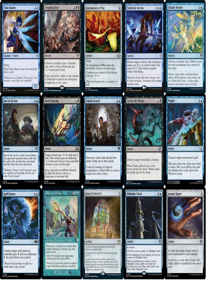 MTG Decks & More Elite Commander Faerie Deck - Dimir Blue Black - Alela, Cunning Conqueror - EDH cEDH - 100 Card - Custom Magic The Gathering Deck - Very Strong! - Image 4