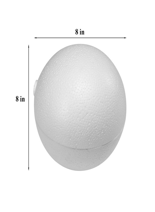 Crafjie 2PCS 8 Inchs Hollow Half Foam Balls Hollow Dome Polystyrene Balls Craft Hollow Ball for DIY Crafts Arts Round Balls with Artist Painting Supplies and DIY Home Craft Project（White） - Image 3