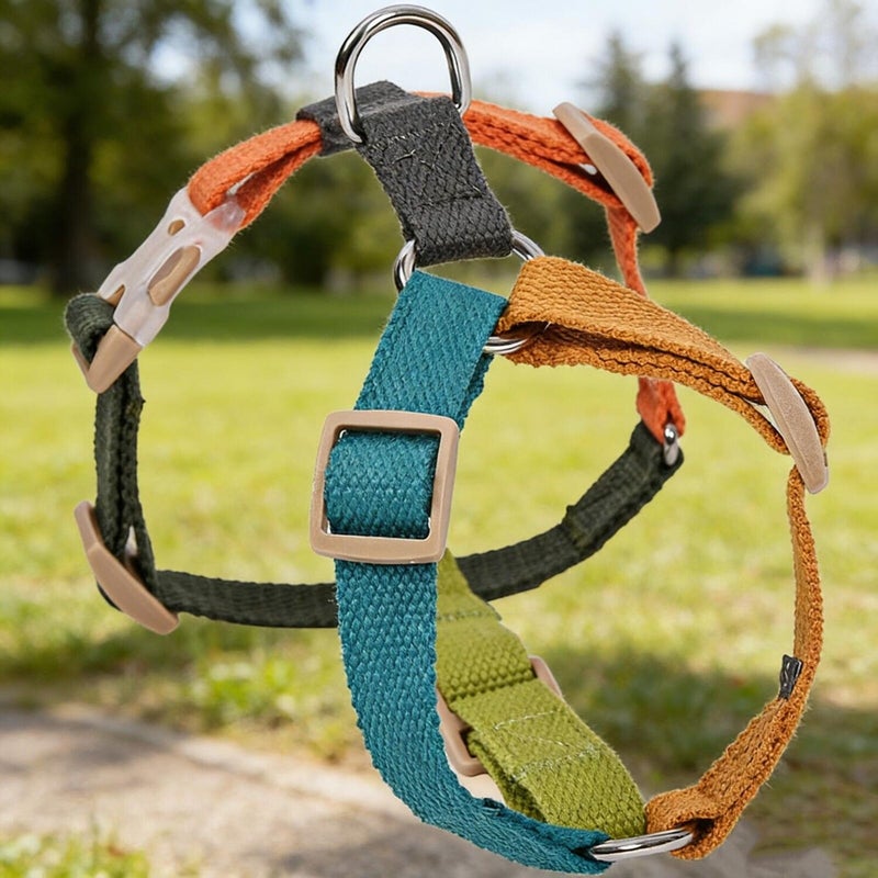 Pink Blue Dog Harness and Leash Set No Pull Vest for Small Medium Dogs Breathable Comfortable XL - Image 4
