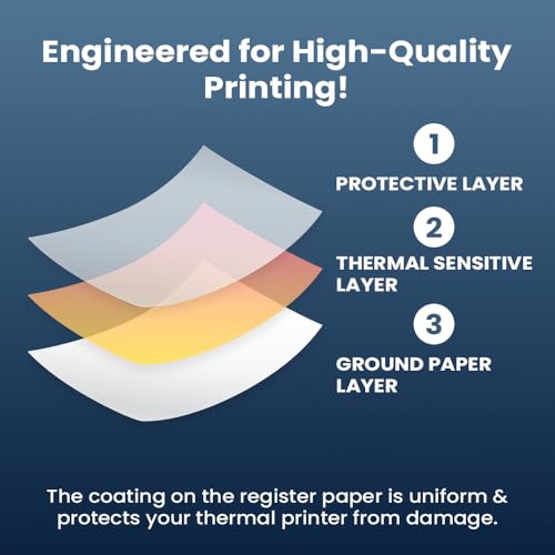 Seznik Non Sticky Thermal Paper Rolls, Non Adhesive Continuous 57mm Width Thermal Paper, 2 inch Thermal Paper for Mini Thermal Printer (MultiColour-57mm Width - Continuous Non Sticky Roll-Pack of 6) - Image 4