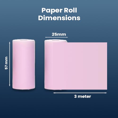 Seznik Non Sticky Thermal Paper Rolls, Non Adhesive Continuous 57mm Width Thermal Paper, 2 inch Thermal Paper for Mini Thermal Printer (MultiColour-57mm Width - Continuous Non Sticky Roll-Pack of 6) - Image 3