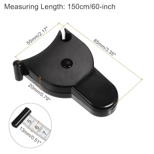 UB Unity Brand Body Measuring Tape with Lock Pin and Retractable Push Button 150 CM Tailor Measuring Tape inch Tape for Measurement for Body Fat Measurement and Weight Loss Sewing Tape Tailor Tape - Image 2