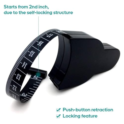 UB Unity Brand Body Measuring Tape with Lock Pin and Retractable Push Button 150 CM Tailor Measuring Tape inch Tape for Measurement for Body Fat Measurement and Weight Loss Sewing Tape Tailor Tape - Image 5