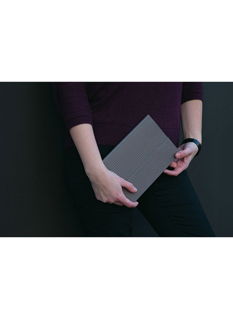 Paper-Oh Circulo Grey on Orange A4 Unlined Wrap Closure 112 Pages 100gsm Notebook - Image 4