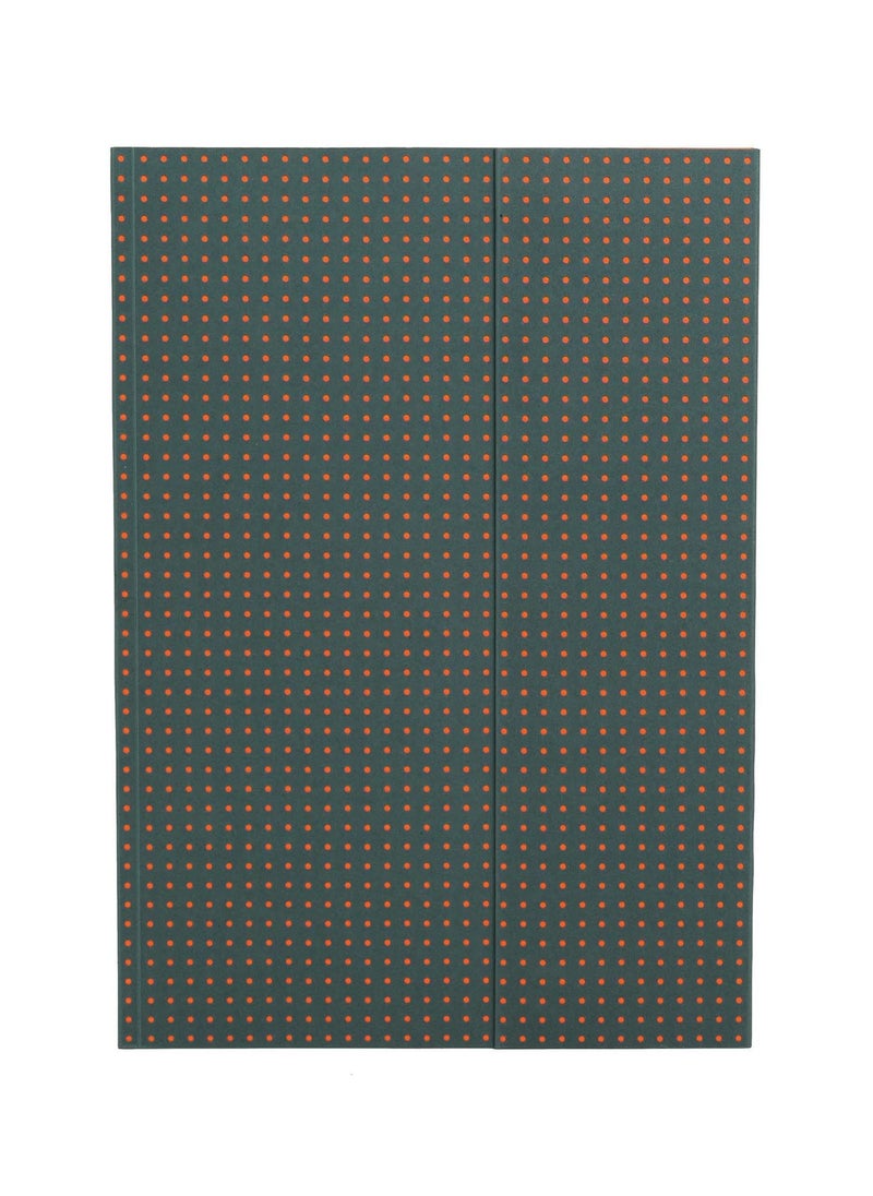 Paper-Oh Circulo Grey on Orange A4 Unlined Wrap Closure 112 Pages 100gsm Notebook - Image 1