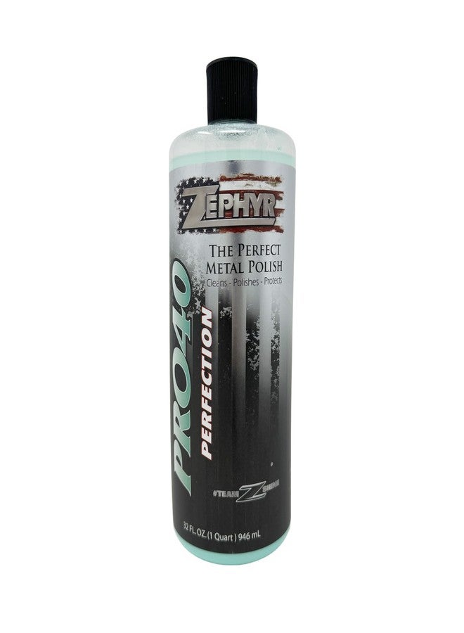 Zephyr Pro-40 The Perfect Metal Polish. for Chrome, Stainless Steel, Aluminum, Brass, Copper, Silver and Magnesium. Made in U.S.A. (32oz) - Image 1