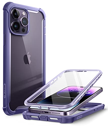I-blason iBlason Ares Designed for iPhone 14 Pro Case 61 inch 2022 Release Dual Layer Rugged Clear Bumper Case with Builtin Screen Protector Mauve - Image 1