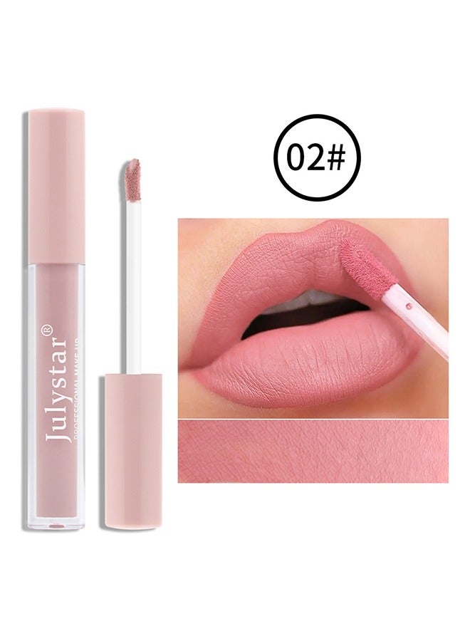 چولي ستار أحمر الشفاه غير اللامع - أحمر الشفاه الوردي المخملي ملمع الشفاه وصمة عار أحمر شفاه طويل الأمد مقاوم للماء ، يمكن أن يترك شفتيك تبدو أكثر امتلاء ، ويعمل بشكل رائع للشيخوخة أو ترقق الشفاه (# 02) - Image 2