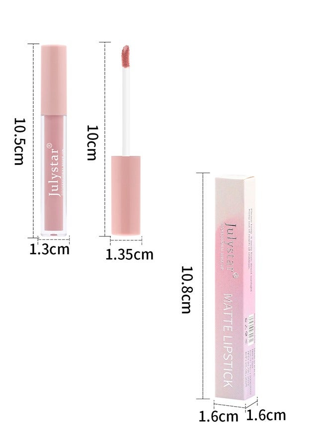 چولي ستار أحمر الشفاه غير اللامع - أحمر الشفاه الوردي المخملي ملمع الشفاه وصمة عار أحمر شفاه طويل الأمد مقاوم للماء ، يمكن أن يترك شفتيك تبدو أكثر امتلاء ، ويعمل بشكل رائع للشيخوخة أو ترقق الشفاه (# 02) - Image 4