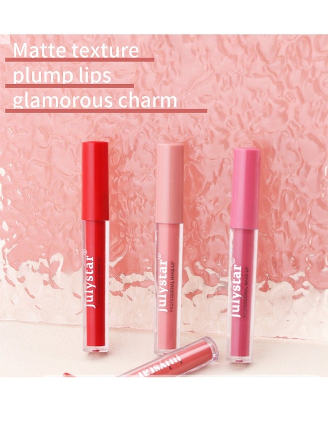 چولي ستار أحمر الشفاه غير اللامع - أحمر الشفاه الوردي المخملي ملمع الشفاه وصمة عار أحمر شفاه طويل الأمد مقاوم للماء ، يمكن أن يترك شفتيك تبدو أكثر امتلاء ، ويعمل بشكل رائع للشيخوخة أو ترقق الشفاه (# 02) - Image 5