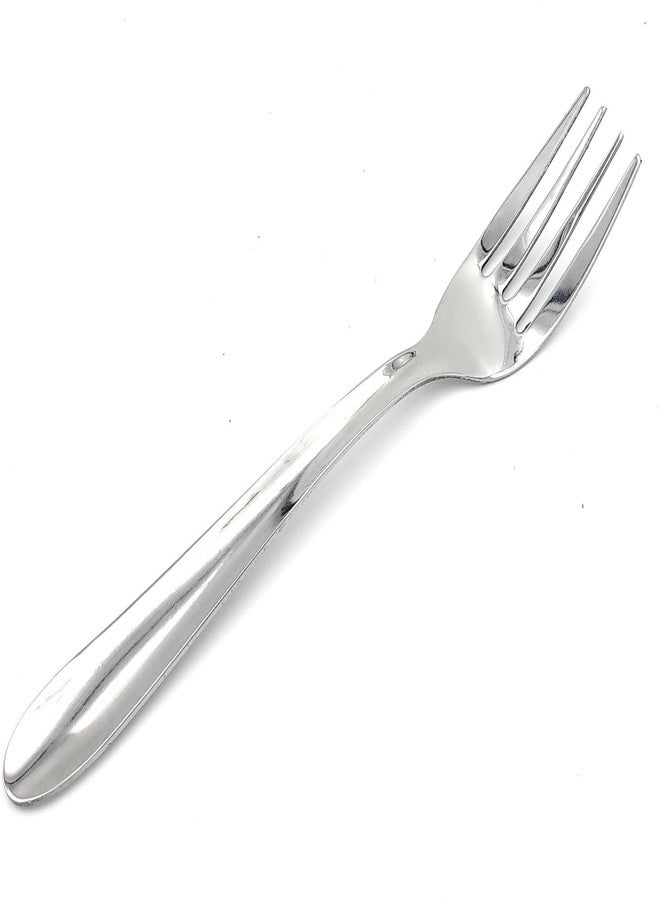 SHLINCO Cutlery Stainless Steel Dinner Forks with Pearled Edge, Set of 6 Steel Serving Fork Set Steel Dinner Fork Set (Pack of 6) - Image 3