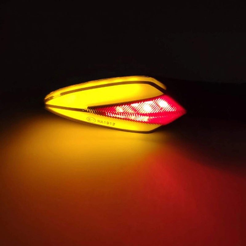 Ramanta مصابيح إشارة الانعطاف LED نيون برتقالية عالمية للدراجات النارية لمؤشر الفرامل لياماها YZF R15 V3 (أصفر وأحمر، 2 قطعة) - Image 5