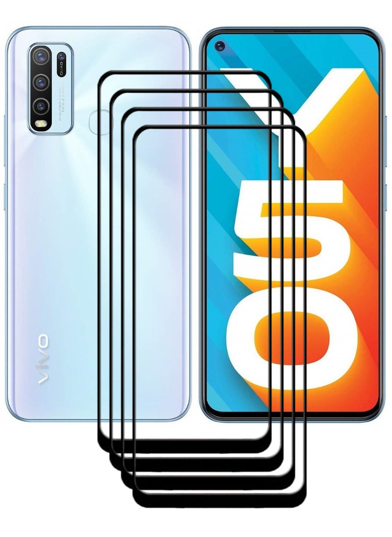 ACLIX 4 Pieces Antistatic ESD Dustproof Premium Quality High Definition Tempered Glass Screen Protector Designed For vivo Y50 - Image 1