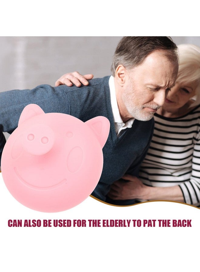Artibetter Silicone Palm Cup Cartoon Pig Burping Helper for Infants and Elderly, Pink, 3.30 * 3.03 * 3.03Inch Ergonomic Design - Image 3