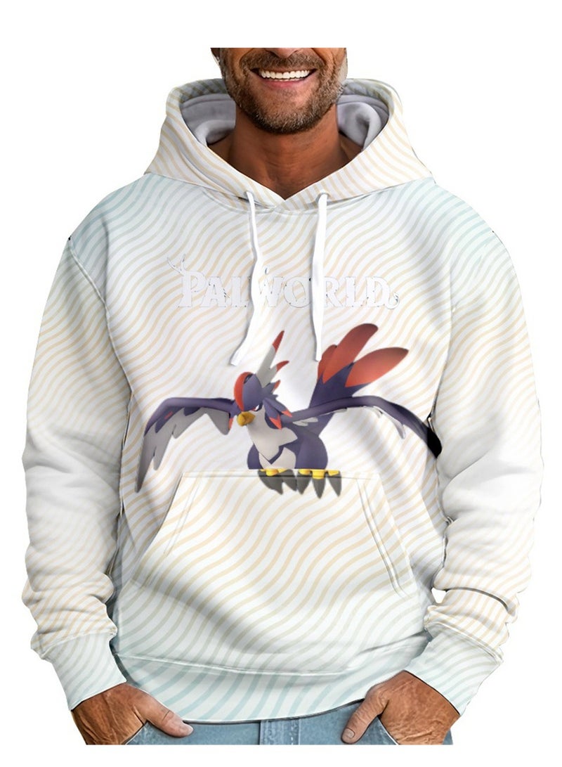 Palworld Phantom Beast Palu Animation Printed Hooded Sweatshirt for Adults and Children - Image 3