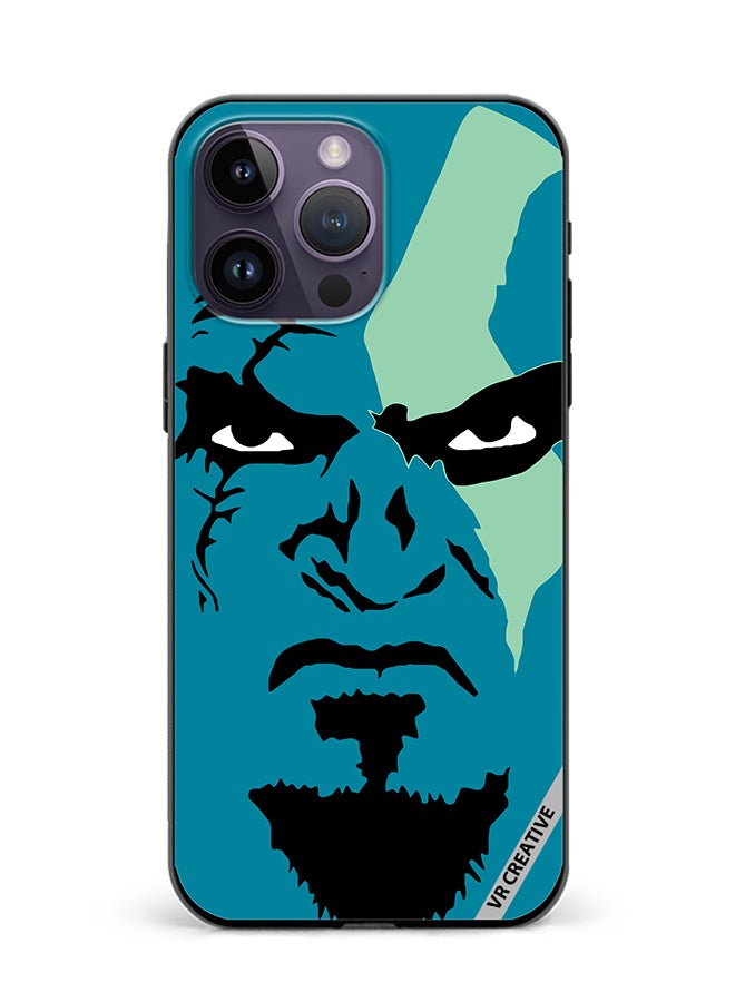 VR CREATIVE Protective Case Cover For Apple iPhone 15 Pro Max Face God Of War Design Multicolour - Image 1