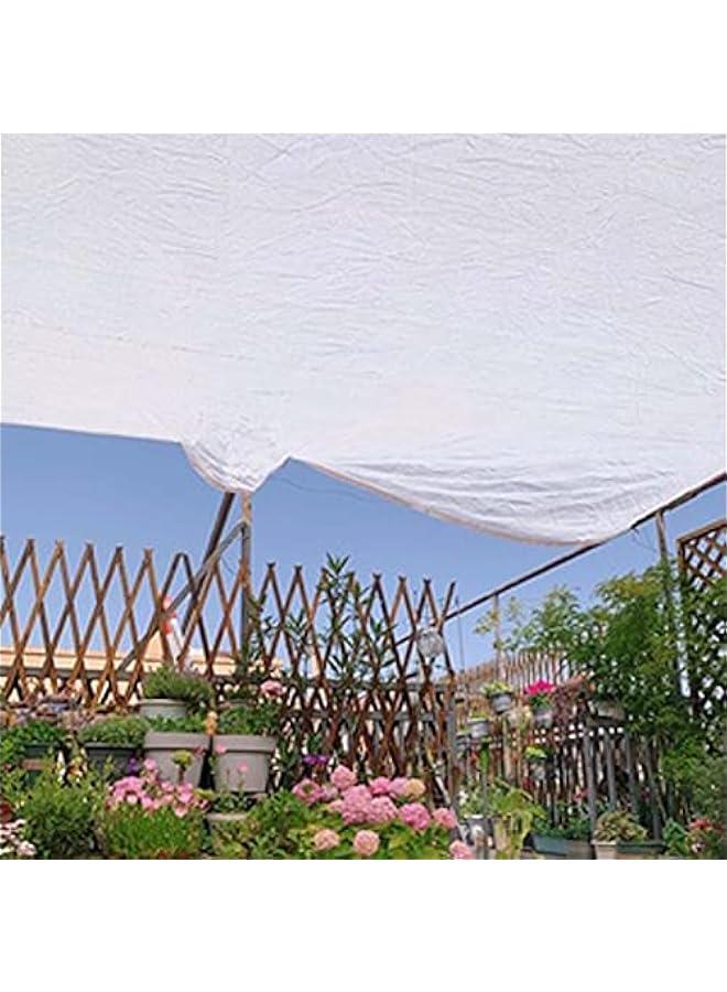 Generic 7x13FT White Shades Cloth Sunblock Shade Cloth, 90% Sun Mesh Shade Screen, Garden Netting UV Resistant Net with Grommets, Heavy Duty Shading Net for Greenhouse & Outdoor  - Image 3