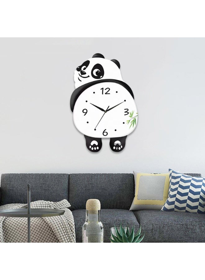 Bukela Cute Panda Wall Clock with Simulated Bamboo, Silent Decorative Clock, Large Wall Clocks Battery Operated for Living Room, Bedroom, Dining Room, Entryway(15.7 * 17.7in) - Image 4