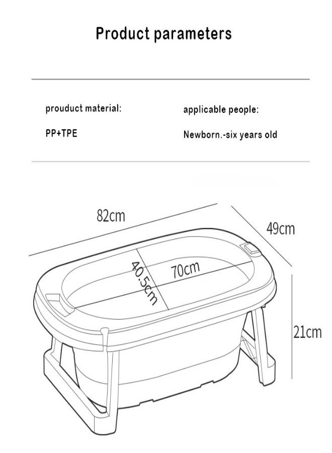 بيلانينا حوض استحمام للأطفال قابل للطي مع صمام ذكي لتسخين الماء تصميم مريح وقابل للتخزين - Image 2