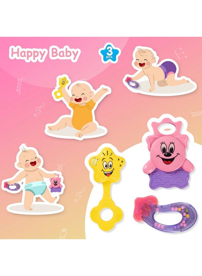 RATNA'S Colourful Rattle Set For Toddlers.Perfect Rattle Sets For Little Hands.Non Toxic;Bpa Free;Certified As Per Indian Standards (Little Baby Rattle Set 3 Pieces) - Image 4