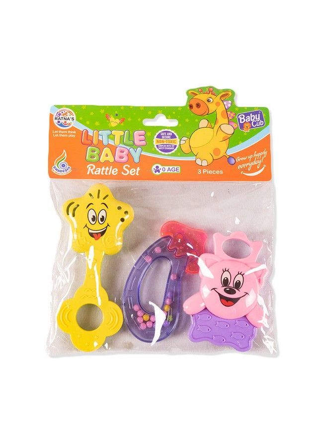 RATNA'S Colourful Rattle Set For Toddlers.Perfect Rattle Sets For Little Hands.Non Toxic;Bpa Free;Certified As Per Indian Standards (Little Baby Rattle Set 3 Pieces) - Image 3