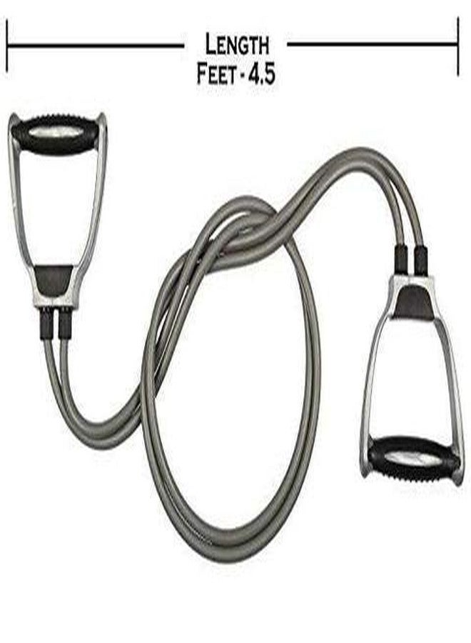 SEASPIRIT Double Toning Resistance Tube Heavy Quality Exercise Band for Stretching, Full Body Workout, Home Gym and Toning for Men and Women - Image 2