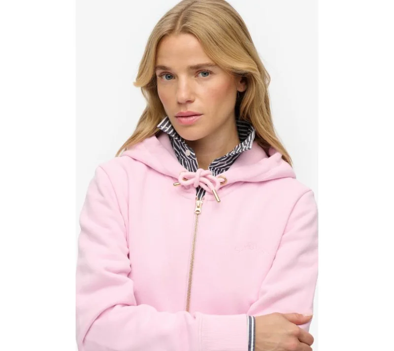 سوبر دراي Essential Logo Zip Hoodie Half Brushed