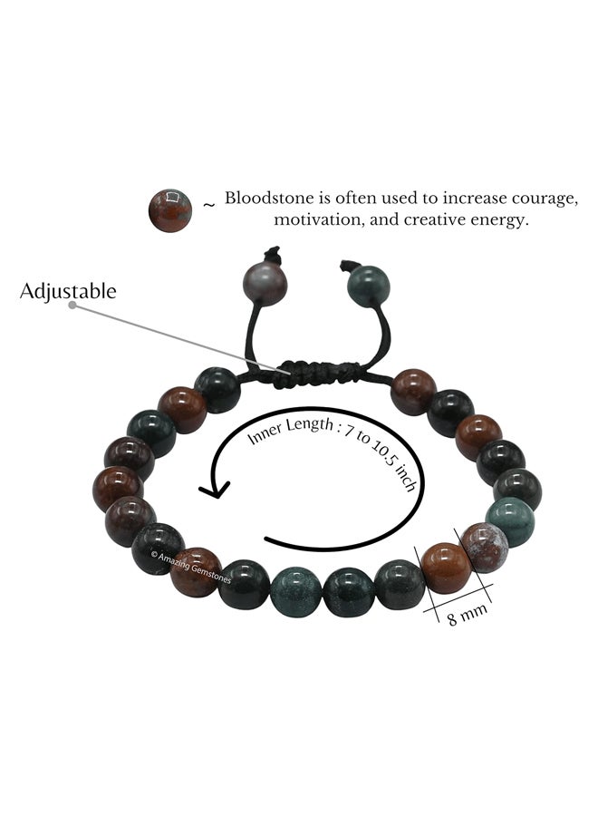 بريسليت سوار كريستال مناسب للجنسين، سوار قابل للتعديل مقاس 8 ملم مصنوع من احجار الكريستال المميزة والانيقة، مقاس 6.7 انش - Image 2