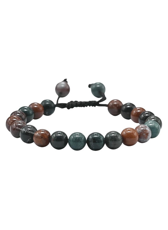 بريسليت سوار كريستال مناسب للجنسين، سوار قابل للتعديل مقاس 8 ملم مصنوع من احجار الكريستال المميزة والانيقة، مقاس 6.7 انش - Image 1