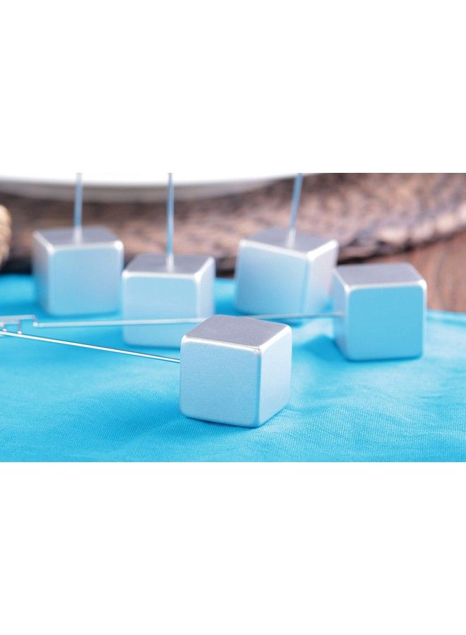New Star Foodservice 27938 Wire Square Base/Table Number Holder/Number Stand/Place Card Holder 7Inch Set Of 5  - Image 5